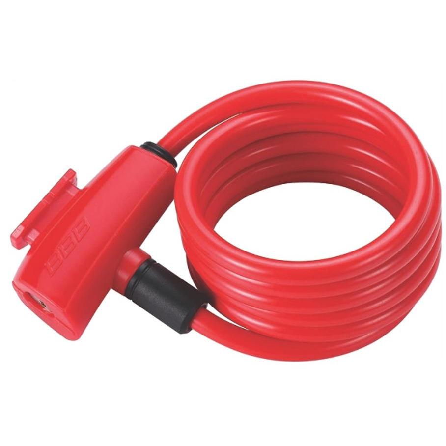 Замок вело BBB/BBL-61 QuickSafe coil cable (Красный)