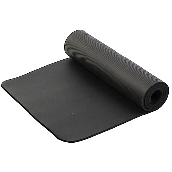 Коврик для фитнеса и йоги Larsen NBR р183х60х1 см (Чёрный)