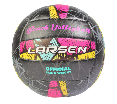 Мяч волейбольный пляжный Larsen Beach Volleyball (Чёрно-розовый)