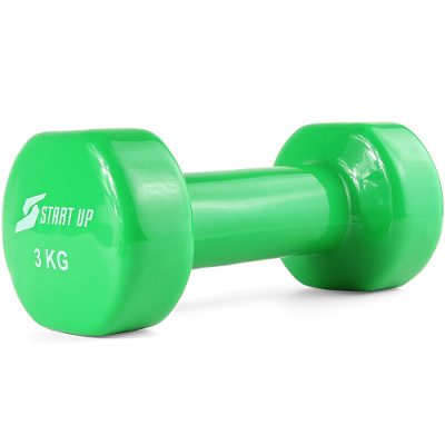 Гантель виниловая Start Up HD1200 3 кг (Зелёный)