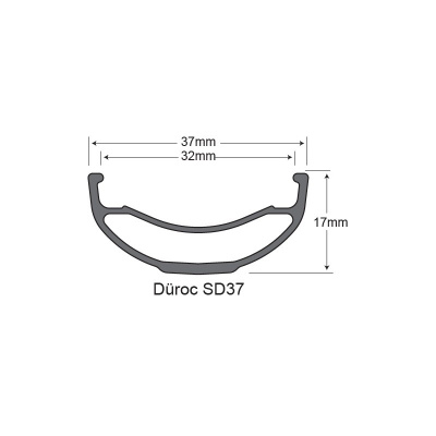 Обод 27,5" 32h SunRingle Duroc SD37 Sleeved Black								