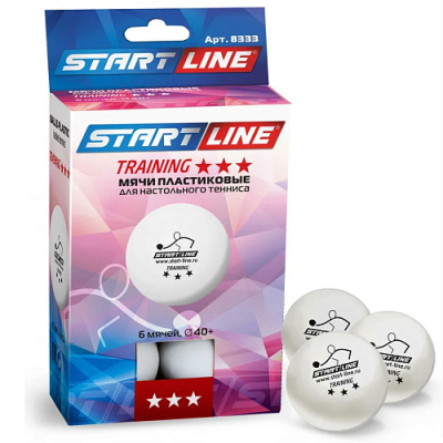 Шарики для настольного тенниса Start line Club Training 3* 