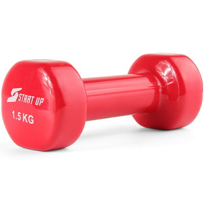 Гантель виниловая Start Up HD1200 1,5 кг (Красный)