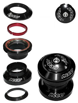 Рулевая колонка Neco 1-1/8" A-Head, CBB-21 (Чёрный)