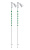 Палки горнолыжные Cober Grommet Green 
