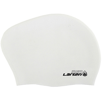 Шапочка плавательная Larsen LC-SC808 (для длинных волос) (Белый)